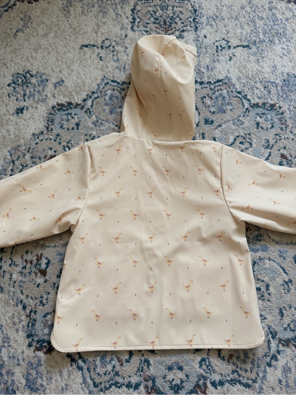 Quincy Mae Girls Kids Geese Print Raincoat, Sz 4-5 Yrs - Picture 3 of 14